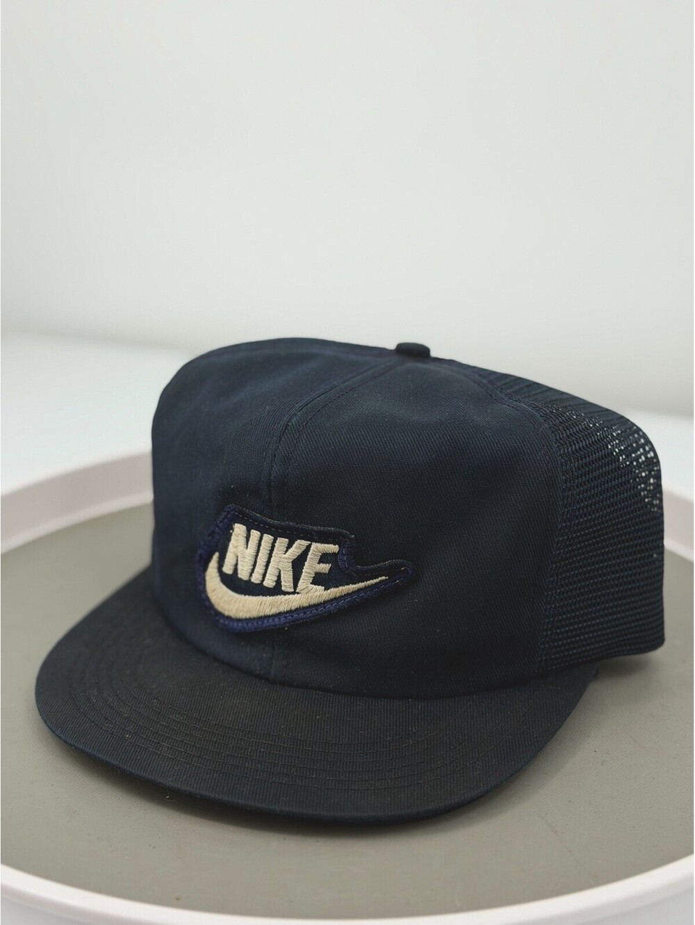 Vtg 70s 80s K Brand Made in USA Snapback Hat Cap NIKE Patch Swoosh Mesh Trucker